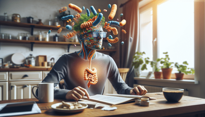 image-9 Surreal illustration of mind, gut, and bacteria connection.